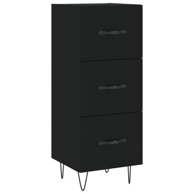 vidaXL Buffet Noir 34,5x34x90 cm Bois d'ingénierie