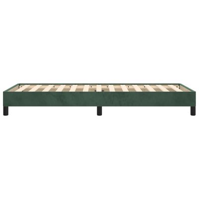 vidaXL Cadre de lit sans matelas vert foncé 90x200 cm velours