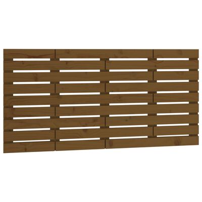 vidaXL Tête de lit murale Marron miel 126x3x63 cm Bois massif de pin