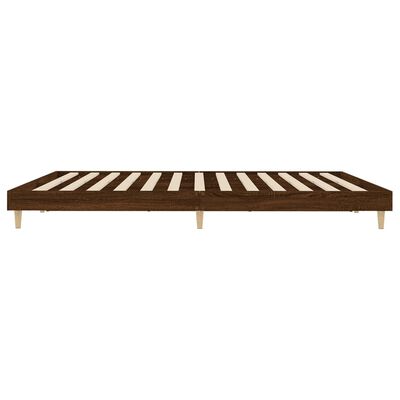 vidaXL Cadre de lit sans matelas chêne marron 140x200 cm