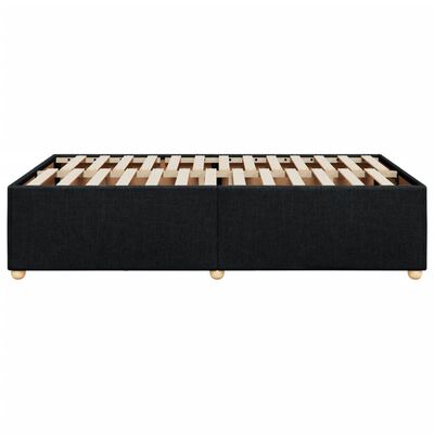 vidaXL Cadre de lit sans matelas noir 120x200 cm tissu