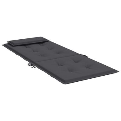 vidaXL Coussins de chaise à dossier haut lot de 2 anthracite