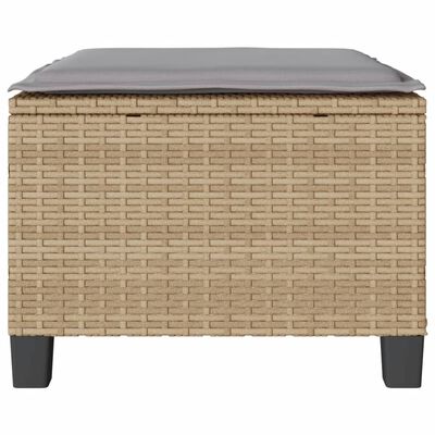 vidaXL Ensemble de bistro 3 pcs avec coussins beige résine tressée