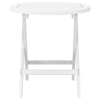 vidaXL Table pliable de jardin blanc Ø 46 cm bois d'acacia solide