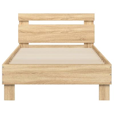 vidaXL Cadre de lit sans matelas avec tête de lit 90x190 cm