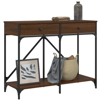 vidaXL Table console chêne marron 100x39x78,5 cm bois d'ingénierie