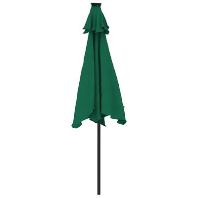 vidaXL Parasol de jardin avec mât en acier vert 225x225x212 cm