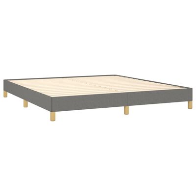 vidaXL Cadre de lit sans matelas gris foncé 180x200 cm tissu