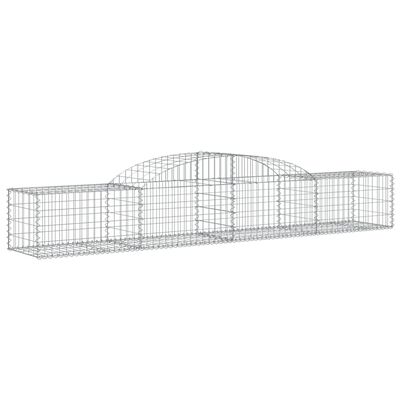 vidaXL Paniers à gabions arqués 20 pcs 300x50x40/60 cm fer galvanisé