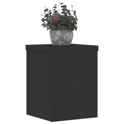 vidaXL Supports pour plantes 2 pcs noir 15x15x20 cm bois d'ingénierie