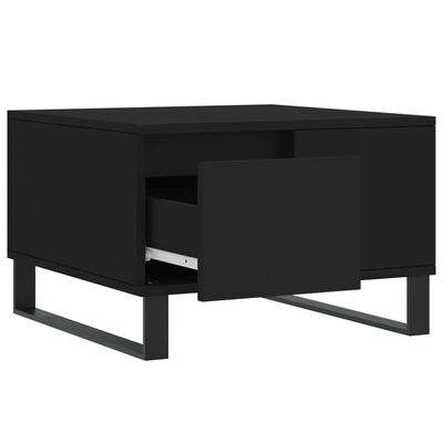 vidaXL Table basse noir 55x55x36,5 cm bois d'ingénierie