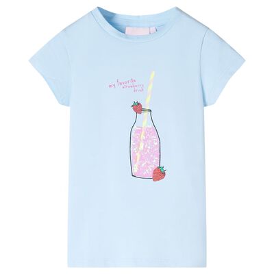 T-shirt pour enfants bleu doux 140