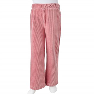 Pantalons pour enfants velours côtelé rose clair 104