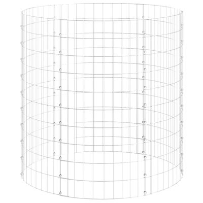 vidaXL Poteau à gabion circulaire Acier galvanisé Ø100x100 cm