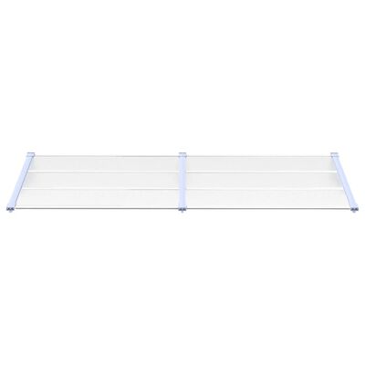 vidaXL Auvent de porte Gris et transparent 239x90 cm Polycarbonate