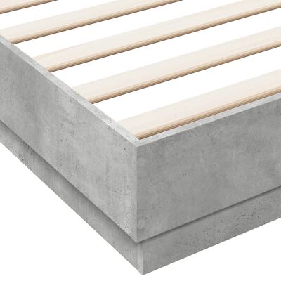 vidaXL Cadre de lit gris béton 180x200 cm bois d'ingénierie
