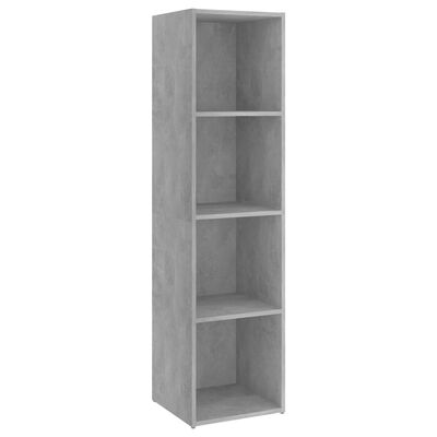 vidaXL Meuble TV gris béton 142,5x35x36,5 cm bois d’ingénierie