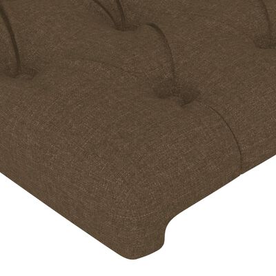 vidaXL Tête de lit à LED Marron foncé 183x16x78/88 cm Tissu