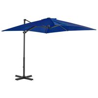 vidaXL Parasol déporté et mât en aluminium Bleu azuré 250x250 cm