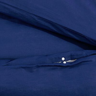 vidaXL Ensemble de housse de couette Bleu marine 135x200 cm