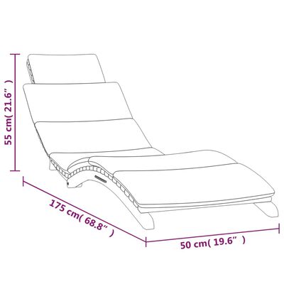 vidaXL Chaises longues lot de 2 avec coussins Bois massif de teck