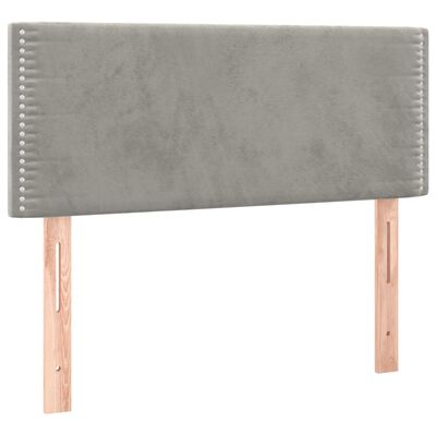 vidaXL Tête de lit à LED Gris clair 90x5x78/88 cm Velours