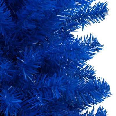 vidaXL Arbre de Noël artificiel pré-éclairé et boules bleu 120 cm PVC