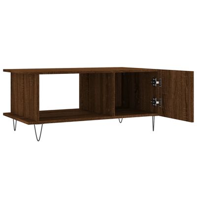 vidaXL Table basse chêne marron 90x50x40 cm bois d'ingénierie