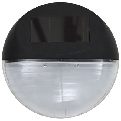 Lampe solaire de jardin avec LEDs en forme ronde en PP en noir et