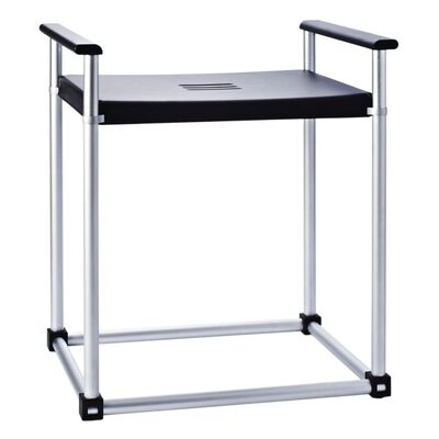 RIDDER Tabouret de salle de bain Zac XXL Noir PU/aluminium