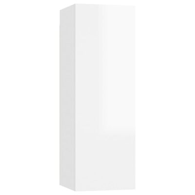 vidaXL Ensemble de meubles TV 5 pcs Blanc brillant Bois d'ingénierie