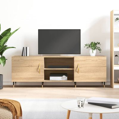 vidaXL Meuble TV chêne sonoma 150x30x50 cm bois d'ingénierie