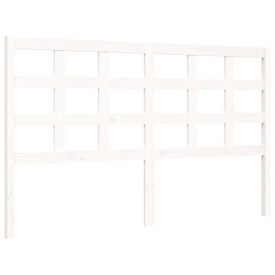 vidaXL Cadre de lit sans matelas blanc bois de pin massif