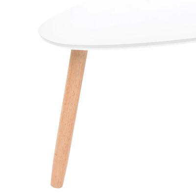 vidaXL Ensemble de tables basses 2 pcs Bois de pin massif Blanc