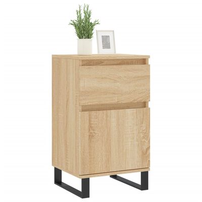 vidaXL Buffets 2 pcs chêne sonoma 40x35x70 cm bois d'ingénierie