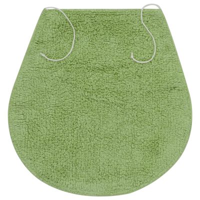 vidaXL Jeu de tapis de salle de bain 3 pcs Tissu Vert