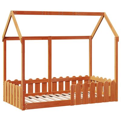 vidaXL Cadre de lit d'enfants forme de maison 80x160cm bois pin massif