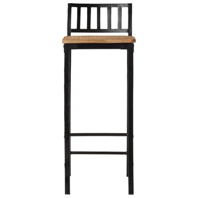 vidaXL Ensemble de bar 3 pcs bois de manguier brut massif et métal