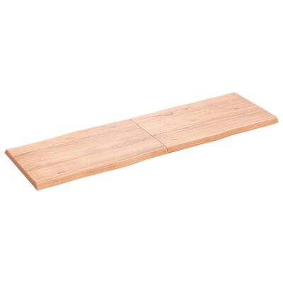 vidaXL Dessus de table bois massif traité bordure assortie