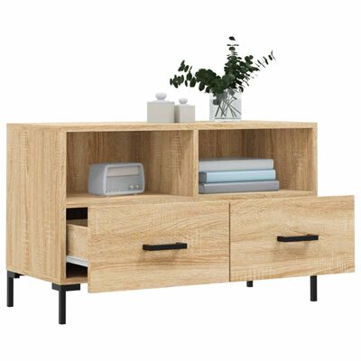 vidaXL Meuble TV Chêne sonoma 80x36x50 cm Bois d'ingénierie