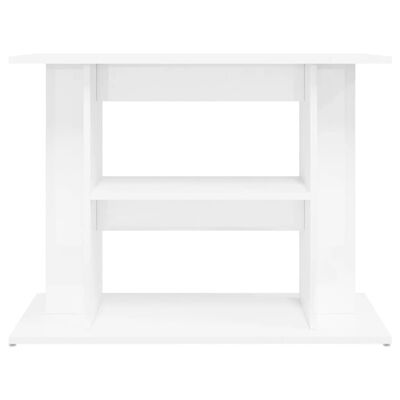 vidaXL Support d'aquarium blanc brillant 80x35x60 cm bois d'ingénierie