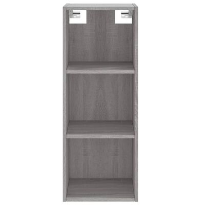 vidaXL Buffet haut Sonoma gris 34,5x34x180 cm Bois d'ingénierie