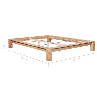 vidaXL Cadre de lit sans matelas bois de chêne massif 160x200 cm