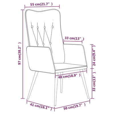 vidaXL Chaise à oreilles Crème Toile