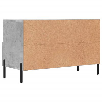 vidaXL Meuble TV Gris béton 80x36x50 cm Bois d'ingénierie