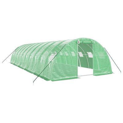 vidaXL Serre avec cadre en acier vert 40 m² 10x4x2 m