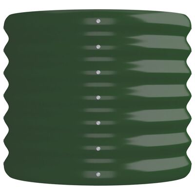 vidaXL Lit surélevé de jardin Acier enduit de poudre 152x40x36 cm Vert