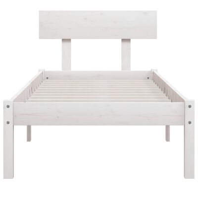 vidaXL Cadre de lit Blanc Bois de pin massif 100x200 cm