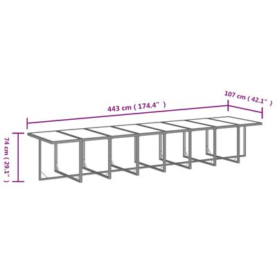 vidaXL Ensemble à manger de jardin 21pcs coussins noir résine tressée