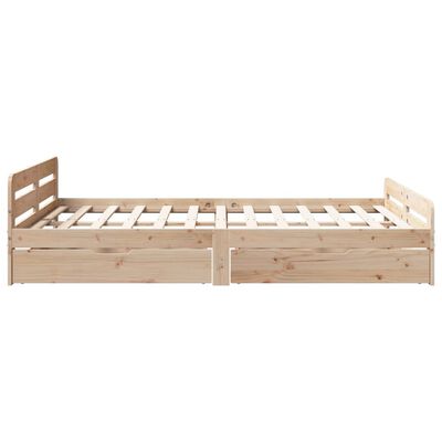 vidaXL Cadre de lit sans matelas 140x190 cm bois de pin massif